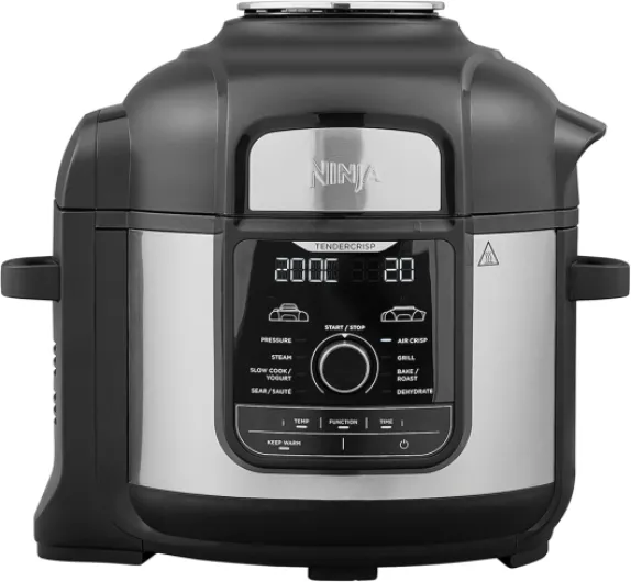 Ninja Foodi MAX Multi-Cooker [OP500UK], 9-in-1, 7.5L, Electric Pressure Cooker and Air Fryer & Non-Stick Loaf Tin, Cake Tin & Crisper Tray Bakeware Set MAX 9-in-1 Multi Cooker + Tray Bakeware Set