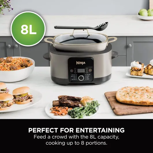 Foodi PossibleCooker, 8-in-1 8L Slow Cooker, Stone Gold MC1001UKSTGD