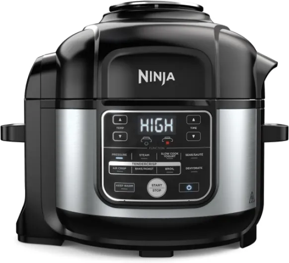 Ninja Foodi 10-in-1 Pressure Cooker & Air Fryer, 6.5-Qt Stainless Multicooker with TenderCrisp Technology & Nonstick Pot for Family Meals