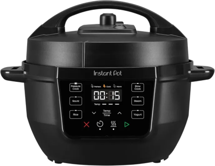 4QT RIO Mini 7-in-1 Multi-Cooker, Pressure Cooker, Slow cook, Sauté, Steam, Rice Maker, Yogurt, & Warmer, Black, 4 Quarts