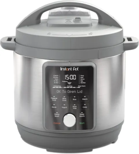 , 8-Quart Whisper Quiet 9-in-1 Electric Pressure Cooker, Slow Rice Cooker, Steamer, Sauté, Yogurt Maker, Warmer & Sterilizer, App With Over 800 Recipes, Stainless Steel, Duo Plus 8 Quarts