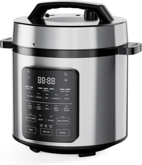 12-in-1 Electric Pressure Cooker 6 QT Stainless Steel Multi Cooker Electric for Pressure, Rice, Steamer, Yogurt Maker, Slow Cook,Meat Stew, Cake, Porridge, Multigrain, Sliver Sliver 6 Quarts