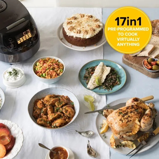 CleverChef 14-in-1 Multi Cooker, Stew, Roast, Slow Cooker, Steam, Bake, Bread Maker, Rice, Soup Maker and more, Cooks 5 Portions, Charcoal Charcoal 5 Litres Warm Setting