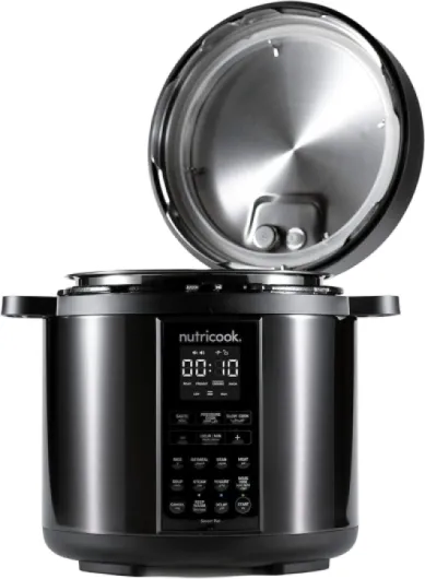 Nutricook Smart Pot 2, 8 Liters, 9 In 1 Electric Pressure Cooker, Slow Cooker, Rice Cooker, Steamer, Sauté Pot, Yogurt Maker & More, 12 Smart Programs With New Smart Lid, 2 Years Warranty 8 Litres