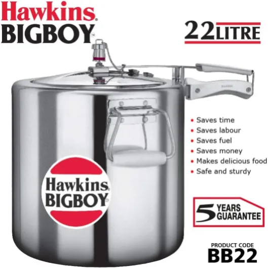 Hawkings Bigboy Aluminium Pressure Cooker 22 Litres
