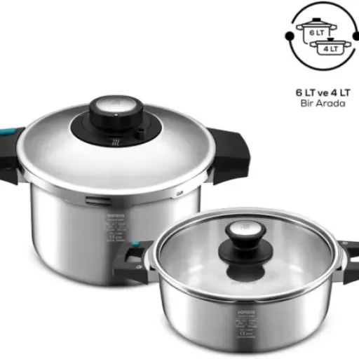 Karaca Quick & Safe 2-Piece Pressure Cooker Set Review: solid everyday cooker for big and small batches