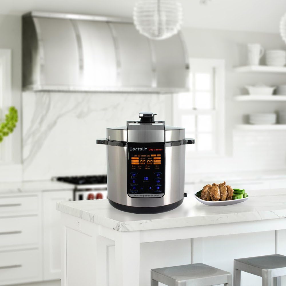 Digi Cooker, Multi Functions Electric Pressure Cooker, Multi Cooker, Slow Cooker, Steamer, Saute, Sous Vide, Yogurt-Maker, 6 Litre